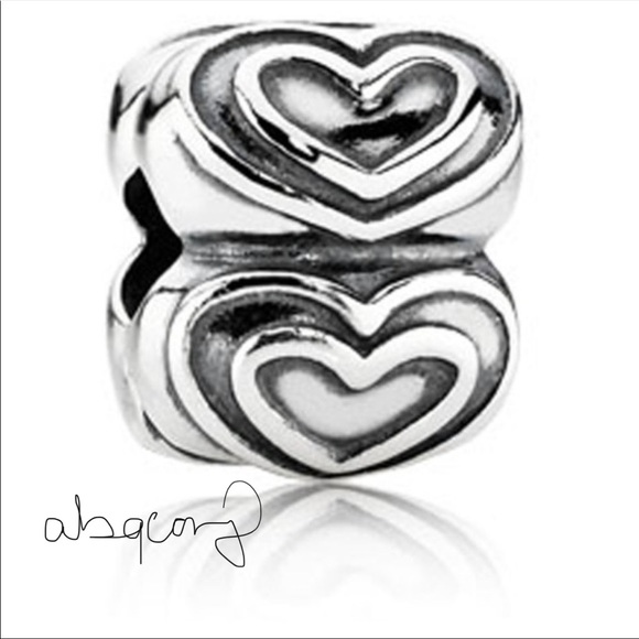 EUC Pandora 790959 Sterling Silver You're In My Heart Clip - RETIRED! - Picture 1 of 10